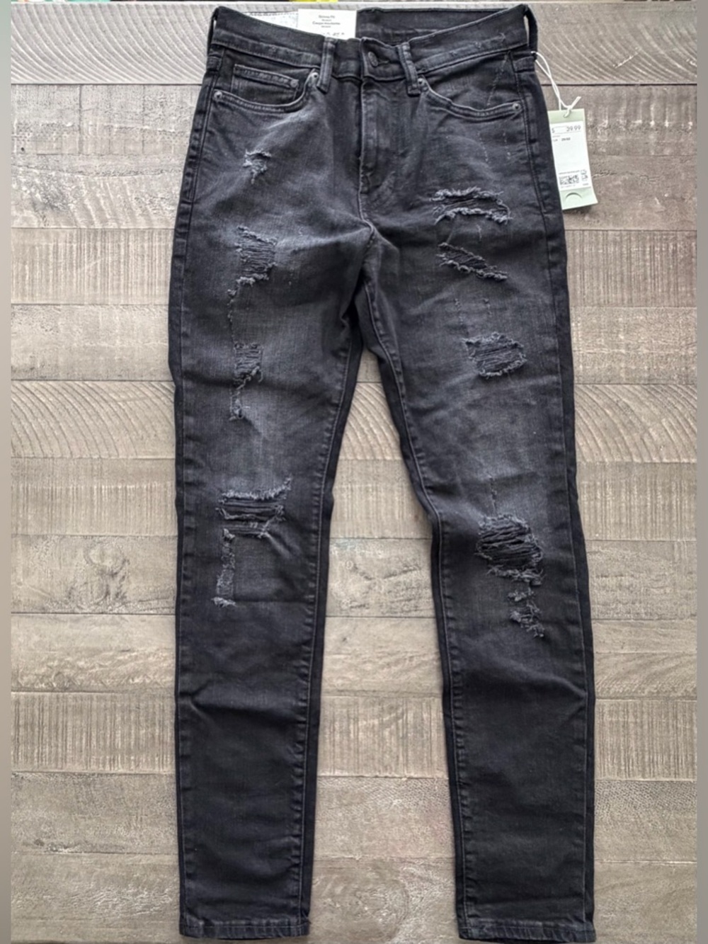 Men’s H&M Black Distressed Skinny Jeans